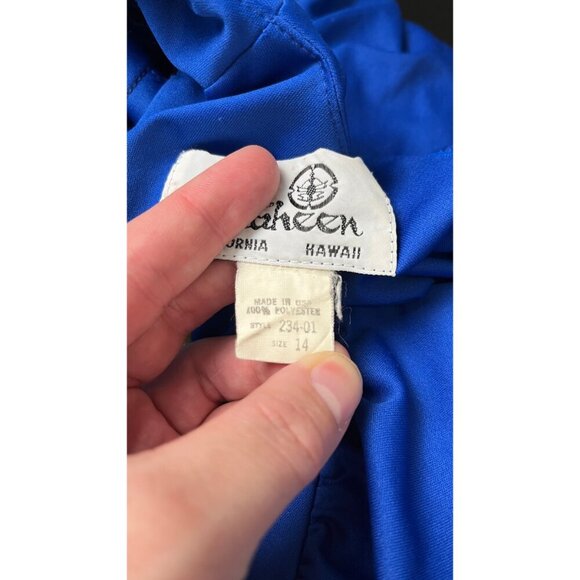 SHAHEEN 50'S 60'S HAWAIIAN FLORAL PAINT DRESS 6 - Picture 8 of 10